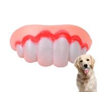 Ceprznvey Dog Dentures Toy, Funny Fake Teeth, Silicone Costume Accessory, Durable & Easy to Apply, Humorous Pet Decoration, Christmas & Party Use, Standard Size, Random Color, 1 Pack