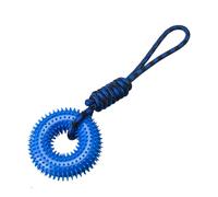 Ceprznvey Dog Squeaky Toys, Spiky Ring Chewing Trainer, Interactive with Rope for Small Medium Large Dogs Mental Stimulation Boredom Relief Outdoor Indoor