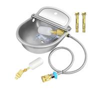 Ceprznvey Fuente de agua de ganado Automática, Cuencos de agua automáticos para ganado,Tazones de dispensador de cría de acero inoxidable | Contenedor de dispensador de ganado de diseño de válvula