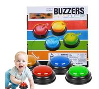 Ceprznvey Game Buzzer, Quiz Answer Buzzers, Quick Response Button, Lights & Sound Effects, Fun Competition Game, Family and Kids Play, Fast-Paced Fun Prop, 3.15x3.15x1.57 Inches