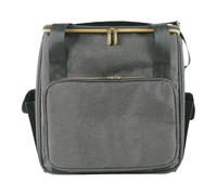Ceprznvey Handheld Record Bag, Vinyl Record Travel Case, Portable Album Organizer with Dividers, Holds Up to 45 12 in Size for Music Collection, 12.99x12.99x9.84 Inches Polyester