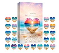 Ceprznvey Heart Decor 2D - Corazón de playa acrílico inspirador, 24 piezas