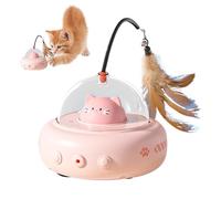 Ceprznvey Interactive Cat Feather Toy, Rechargeable Motion Activated Toy, Rotating Hunting Game, 500mah Battery, Fun Exercise for Kittens, Ideal Indoor Play, 4.33x4.53x11.02 In.