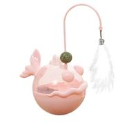 Ceprznvey Interactive Cat Toy, Catnip Chew Teaser, Treat Dispenser with Feather, Mental Stimulation & Hunting Exercise, Indoor Pet Play, 7.48x4.92x4.92 Inches, PP Material, 1-Pack