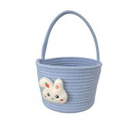 Ceprznvey Kids Easter Basket, Soft Cotton Rope Bag, Cute Bunny Design, Sturdy Handle, Egg Hunt Candy Storage, Festive Present, 9.06x7.09x6.3 pulgadas, Spring Holiday Decor