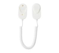 Ceprznvey Magnetic Remote-Control Holder, TV Remote Organizer, Retractable Spring Rope, Space-Saving ABS Design, RV Bedroom Wall Use, 4.7x1.8 Inches, White Black, 1 Piece with Magnet Base