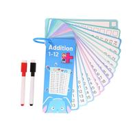 Ceprznvey Math Learning Cards, Multiplicación Adición Subtraction Division Game, Dry Erase Double Sided Educational Hole Punched Cards for Classroom Kindergarten