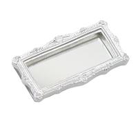 Ceprznvey Miniature Toy House Mirror - Vintage Resin Furniture | Small Decorative Glass with Craft Display, Miniature Accent with Art Use, Toy House Mirror, Retro Room Decoration for Vanity Wall