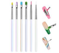 Ceprznvey Nail Paint Brush, Gel Fingernail Polisher, Small Dotting Stamping Applicator Tool for Polish Painting Art and Home Salon Beginners Professional