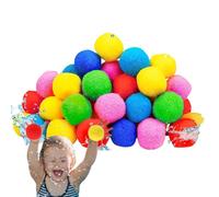 Ceprznvey - Pelota de agua reutilizable, globos de esponja reutilizables, 60 piezas, juegos de playa, multicolor de recarga instantánea, juguetes al aire libre para familias adultas