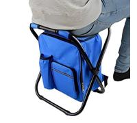 Ceprznvey plegable Camping Chair, Portable Lawn Seat, Backpack Cooler Bag Recliner, Steel & Oxford Cloth Build, Compact & Lightweight Design, Ideal para Hiking, 14,17 x 11,42 x 16,14 pulgadas