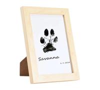 Ceprznvey Puppy Paw Print Kit, Pet Print Keepsake, Animal Memory Frame, Cat Dog Paw Mold Sentimental Present for Animal Lovers, Pawprint Display for Home, MDF and Paper Materials