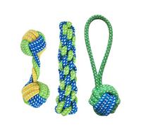 Ceprznvey Puppy Rope Toy, 3-Pack Tug of War Set, Bite-Resistant Cotton Rope, Teeth Cleaning and Grinding Accessories, Perfect for Indoor and Outdoor Play, Various Sizes, Multicolor