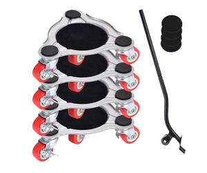 Ceprznvey Rodillos para Muebles con Ruedas,Plano Triangular de Acero al Carbono Antideslizante para Cargas Pesadas,Movedor De Muebles Y Refrigerador con Carrito - para Hogar Refrigerador Sofá Piano