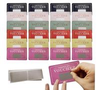 Ceprznvey Scratch-Off Love Coupons, Couple Date Cards, Portable Game Props, 24 Cards with Fun Surprises, Perfect for Romantic Game, 4.25x2.76 Inches, Multicolor, 1 Set