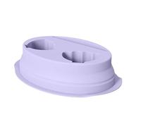 Ceprznvey Soak Off Bowl, Dip Powder Remover, Nail Cleaning Tool, Foldable Hand Tray, Sturdy Silicone Design, Polishing Removal at Home or Salon, 9.06x6.69x3.15 Inches, Pink Purple, 1 Piece
