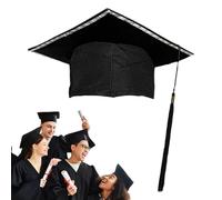 Ceprznvey Sombrero De Graduación Para Adultos | Sombrero Estudiante Brillante Niño - Accesorio De Borla Para Traje Universitario, Decoración Fiesta Tema Escuela Secundaria Evento Escolar