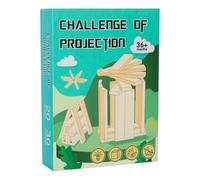 Ceprznvey Stacking Game, Stacking Blocks, Fun Space-Themed Educational Wooden Balance Toy for Kids Boys Girls, Hand-Eye Coordination, Interactive Learning, Home Decor, 5,2 x 1,57 x 7,09 pulgadas