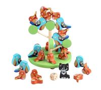 Ceprznvey Stacking Toy, Wooden Bird Blocks, Educational Game, Interactive Balance Wood Activity, Fine Motor Skill Builder, Ideal for Family School Indoor Use, Mixed Size, Multicolor 1 Piece