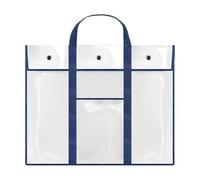 Ceprznvey Storage Bag, Poster Bag, Sturdy PVC Clear Design Waterproof Art Organizer with Handle & Pocket Lightweight, Board Holder for Sketching Drawing, 31.5x25.59inches