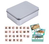 Ceprznvey Tarjetas del Alfabeto, Tarjetas Alfabéticas Juguetes de Ortografía Puzzle, Juguetes Educativos De Madera para Motricidad Fina con Actividades De Aprendizaje Preescolar