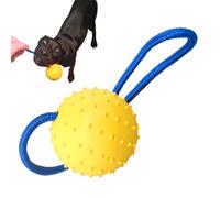 Ceprznvey Training Ball, Pet Ball with Rope, Bite Resistant Pet Ball, Rope Ball Dog Toy, Squeaky Ball, Rubber Dog Ball, Training Ball Launchers, Squeaky Tug Chew Toy for Breed & Small Dogs