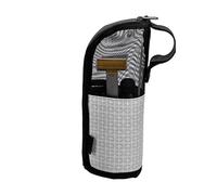 Ceprznvey Travel Cutlery Pouch, Reutilizable Utensil Bag, Dustproof Draining Mesh Case for Spoon Chopsticks Fork, Lightweight Silverware Holder for Lunch Boxes Camping Hiking Outdoor Activities, Gris