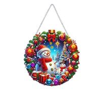 Ceprznvey Wall Decor for Christmas | Winter Acrylic Wall Decor Welcome Door Sign,Christmas Ornament Farmhouse Style Double Sided Door Decor for Christmas