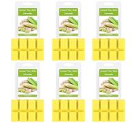 Cera aromática de citronela para lámpara de fragancia, 6 unidades de 2,5 oz en cubos de cera aromática de citronela, cera de soja, cera de soja para velas, set de regalo para verano, ambientadores