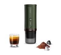CERA+ CERApresso - Cafetera eléctrica portátil de 5 a 8 tazas por carga, autocalentamiento de 20 bares, cápsulas NS y café molido, cafetera eléctrica de viaje para salir, trabajo, campamento (verde