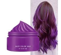 Cera Colorante para Cabello Gris Plateado, Colorante Temporal Para Cabello Oscuro, Crema De Barro Para Peinado Instantáneo Para Fiestas, Cosplay, Discotecas, Mascaradas, Halloween(Purple)