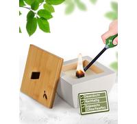 Cera comedores de cera para exteriores para restos de velas, para fundir fuegos, velas permanentes, velas de hormigón, chimenea de mesa, decoración de hormigón y bambú mahona