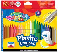 Cera condenable a lápiz con goma de 24 colores - colorino