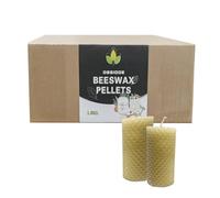 Cera de Abeja（1.8KG）, Cera de Abeja Blanca para Hacer Velas, Perfecto para la producción de cosméticos y velas-Pellets de Cera de Abeja