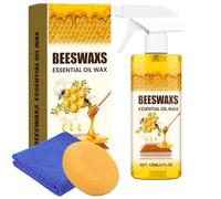 Cera de Abeja Natural Spray, 120ML, Cera de Abejas Pulimento para Muebles de Madera, para el Cuidado de Muebles y Protección de Madera para Interior y Exterior (Amarillo)