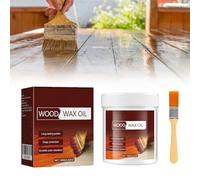 Cera de Abejas Natural,Cera para Madera,Pulimento de Cera de Abejas,Wood Wax Oil,Para el Cuidado de Muebles de Madera, Resistente Al Agua y A La AbrasióN,100 g Con Cepillo
