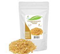 Cera de candelilla en perlas - 100 g - Sustituto natural de la cera de abeja para cosméticos caseros, bálsamos labiales, lociones y velas | Espesante y emulsionante 100% puro y de origen vegetal