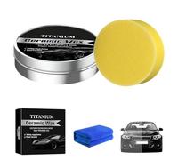 Cera De Cerámica De Titanio En Crema, Cera Pulidora De Alta Protección Para Revestimiento De Coche Con Esponja, Nuevo Agente Reparador De Arañazos De Efecto Rápido, Pulimento Suave Y Duradero(1pc)