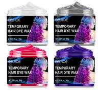 Cera de Color Para el Cabello, Tinte de Cabello Temporal, Pomadas para el Cabello, Cera Pelo DIY Mujer y Hombre, Lavable Cera De Peinado Natural Mate, Aplicar a Fiesta Cosplay Halloween