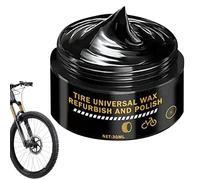 Cera de neumáticos: pasta de brillo de ruedas, crema de pulido de llanta | Coche que detalla la solución de soporte de bicicleta de restauración de goma limpiador de surfece de surf al aire libre fi