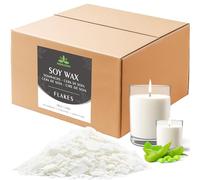 Cera de Soja para Velas 5kg, Cera de Soja Bajo Punto de Fusión para Hacer Velas Caseras, Material para Velas Aromáticas y de Color, 100% Natural