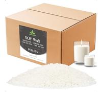 Cera de Soja, Waxcanpy Cera Natural para Velas, Cera de Soja Orgánica para Hacer Velas de la Granja, Sin Aditivos, Inofensiva y Pura (2,3 kg)