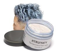 Cera de tinte de color blanco para el cabello, crema de modelado temporal para peinados unisex de una sola vez, color natural, cera de peinado para fiestas, cosplay, Halloween, bailes de máscaras
