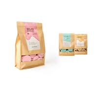 Cera depilatoria 1Kg SELAS. A elegir Natural, Rosa Mosqueta o Aloe Vera. Elaborada con productos naturales y sostenibles. (Rosa Mosqueta). Discos, profesional, piel sensible, brasileña.