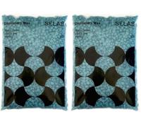 Cera depilatoria en perlas 800g. SELAS. A elegir entre varias referencias. Depilación sin bandas. (Azul). Profesional, bolitas, gotas, granulos, brasileña. (Paquete de 2)