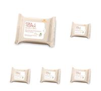 Cera di Cupra, Toallitas Desmaquillantes, Diseñadas para Eliminar Fácilmente el Maquillaje e Impurezas de Rostro y Ojos, Tejido 100% Natural, Biodegradables, Hechas en Italia, 20 Unidades