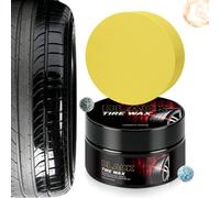 Ćera Neumáticos Negra - Brillo Llantas Auto | Ćera Pulido Ruedas Coche | 100 G Con Esponja Limpieza Restauración Brillo | Protección Para Sedanes Camiones SUV Autocaravanas