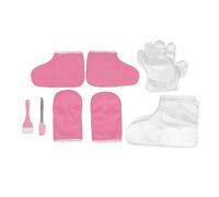 Cera para pies de mano parafina rosa franela mantener caliente guantes desechables guantes de cera conjunto de pies