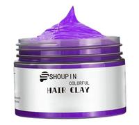 Cera para teñir el cabello, cera para teñir el cabello, tinte temporal lavable, no necesita blanqueamiento, fijación durante todo día para Halloween, cosplay, fiestas, morado 1