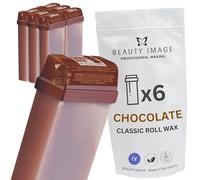 Cera Roll On Depilatoria Beauty Image de Chocolate - Eliminación Efectiva del Vello para Mujer y Hombre - Pack de 6 Cartuchos- 110ml